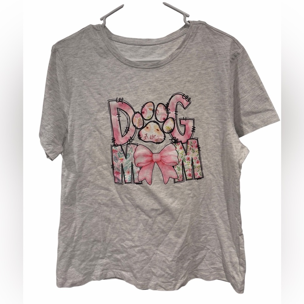 Primark Cares Dog Mom Graphic Tee Gray Size L
